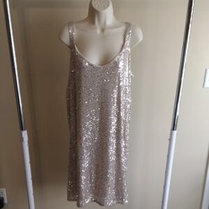 Maurices Champagne Sequin Midi Dress